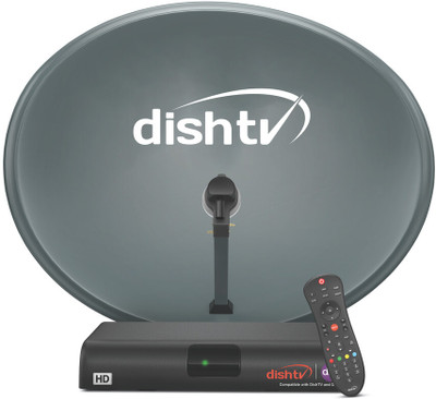 Dish TV SMART+ HD Set Top Box - DTH Connection with Kannada 1 Month Family Kids SD Pack & 6 OTT Apps at No Extra Cost