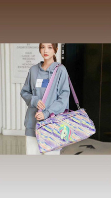 kidsmuch (Expandable) Unicorn Print Duffel Bag Gym Duffel Bag