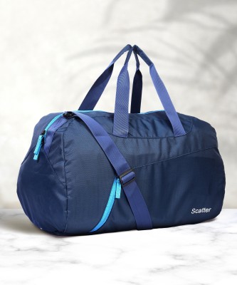 scatter Light Weight Travel Duffel Bag (Sky Blue, Navy Blue) Duffel Without Wheels