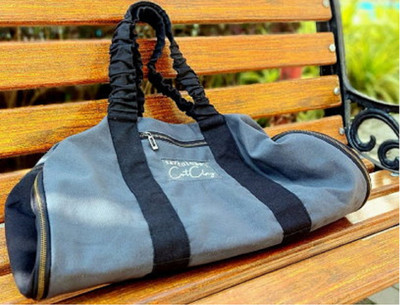 SaveGlobe Eco Friendly Grey & Black Canvas Weekender Duffel Bag Duffel Without Wheels