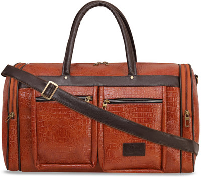 Leather World World Duffel bag Textured Leatherette Stylish & Spacious Weekender Duffel Without Wheels