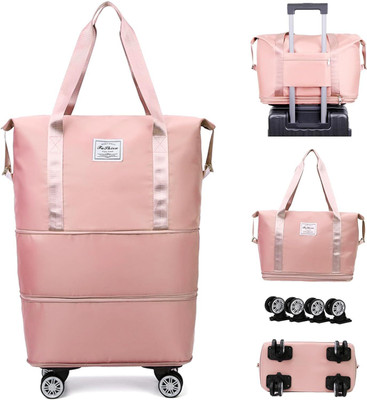 dreamenterprise (Expandable) Foldable Travel Bag Expandable,Rolling Duffle Bag with Wheels Duffel With Wheels (Strolley)