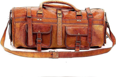 RSN (Expandable) Travel Leather Duffle Luggage Bag for Packing/Gym Duffel Without Wheels