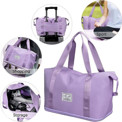 ALFONSIYAZ (Expandable) Nylon Fabric Large Capacity Foldable Waterproof Duffel Travel Bag Duffel Without Wheels