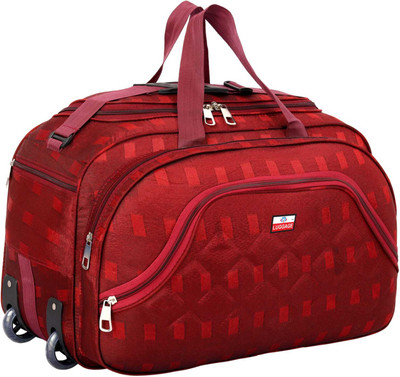 MiLUGGAGE (Expandable) MAROON-B-20 Duffel With Wheels (Strolley)