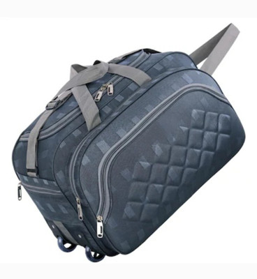 K.S ENTERPRISES (Expandable) Nylon Strolley Duffel Bag - Luggage Travel Bag with 2 wheels Duffel With Wheels Duffel With Wheels (Strolley)