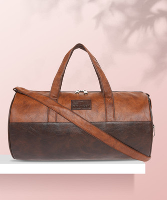FUR JADEN Premium Leatherette Travel Duffle bag cum Gym Bag with adjustable Shoulder Strap Duffel Without Wheels