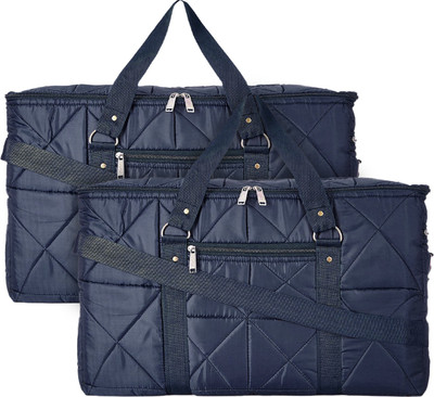 KUBER INDUSTRIES (Expandable) Parachute Foldable Duffle Bag/Bag Packs With Handle For Traveling Packof 2(Blue) Duffel Without Wheels