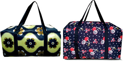 HDP Expandable Beautiful print cloth Travel Duffel Bag_Stylish_bags Duffel Without Wheels