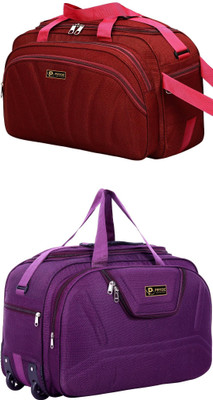 pryde (Expandable) @AL-RED1 & AM-PURPLE_@ Duffel With Wheels (Strolley)