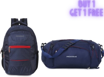 PROVOGUE (Expandable) 45 L Convertible (3-in-1) Duffel Bag cum Backpack & 35 L Laptop Backpack Combo Duffel Without Wheels