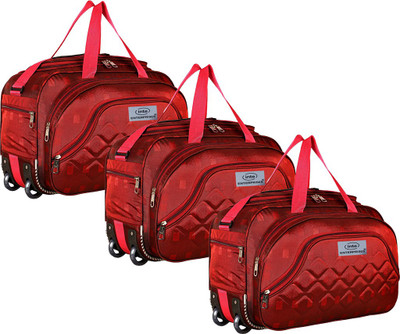 Inte Enterprises (Expandable) Combo Set Of 3 Luggage Bag Duffel With Wheels (Strolley)