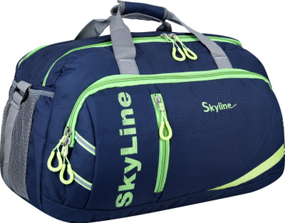 SKYLINE (Expandable) Polyester 38 Ltrs Blue Travel Duffle Bag/Cabin Multipurpose Bag Duffel Without Wheels