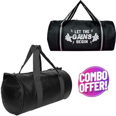 ANANYA ENTERPRISES Combo Gym Bag 2 Set Super for Men/Fitness Bag/Carry Bags/Sports & Travel Bag Gym Duffel Bag