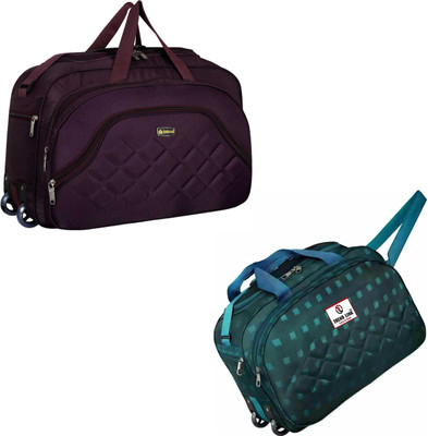 TRENDLINK (Expandable) SB-WB-13-14 / TL_Peacock_Box_Wheeler Duffel With Wheels (Strolley)