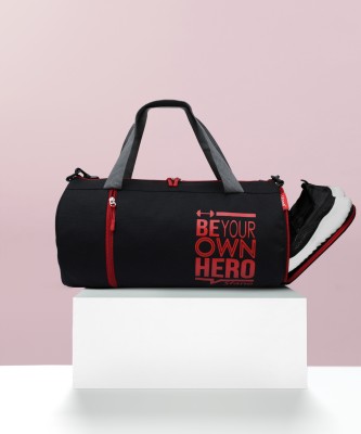 Sfane Men & Women Red Sports Duffel with Shoe Compartment & Detachable Belt Gym Duffel Bag