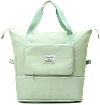 ED EXDAS (Expandable) Hand Duffel Bag - Large Capacity Folding Travel Bag, Travel Light Green Duffel Without Wheels