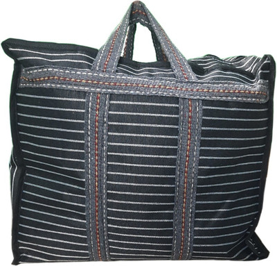 E SAP (Expandable) DC Shopping Bag Black (Small) Grey patta (1 Pcs)_21 Duffel Without Wheels
