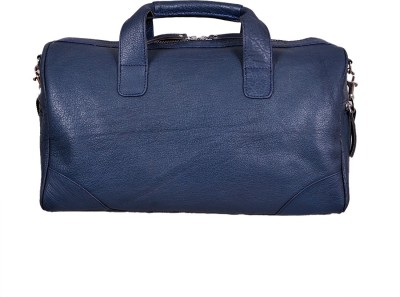 KAIZEN PL082 Blue Leather Sports Gym Duffel Bag