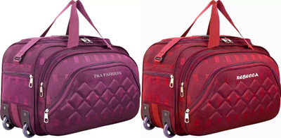 REBECCA 20 inch/50 cm (Expandable) Unisex Travel Luggage Bag - (54 Cm) With 2 Smooth Spinner Wheels Duffel With Wheels (Strolley)