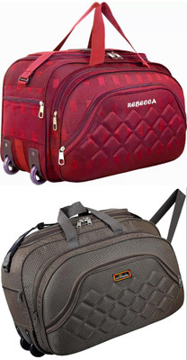 Inte Enterprises (Expandable) the super premium heavy duty lightweight luggage bag Duffel Strolly Bag Duffel With Wheels (Strolley)