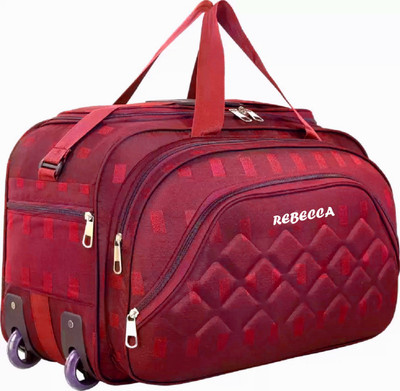 REBECCA (Expandable) Unisex Travel Luggage Bag - (54 Cm) With 2 Smooth Spinner Wheels Duffel With Wheels (Strolley)