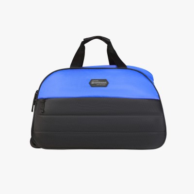 HARISSONS Wingman Duffel Trolley Bag (Black-Royal Blue) Duffel With Wheels (Strolley)