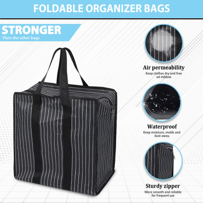 BlackBoxes Canvas Handles with Multipurpose Clothes Storage Organizer Or Grocery bag Duffel Without Wheels