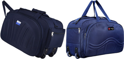 WE TRAVEL (Expandable) Polyester Cabin Size Luggage Duffle Strolley Bag Duffel With Wheels (Strolley)