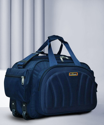 Inte Enterprises (Expandable) Xfactor Waterproof Polyester Lightweight 60L Travel Bag Duffel With Wheels (Strolley)