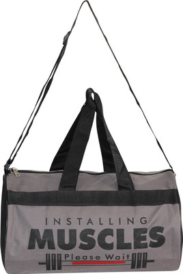 L'AVENIR DB_Grey/Black -Installing Muscles GYM BAG Gym Duffel Bag