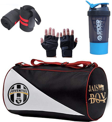 ANANYA ENTERPRISES gym & Fitness Bag Combo with Gym Gloves and 500ml Shaker and wrist support band Gym Duffel Bag