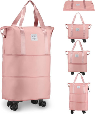 SHUBHENTP (Expandable) Foldable Travel Bag Expandable,Rolling Duffle Bag with Wheels Duffel With Wheels (Strolley)