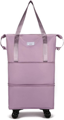 Wishbone (Expandable) Rolling Duffle Bag with Wheels Expandable Foldable Duffel Bag and Handle, Wheels Duffel Without Wheels