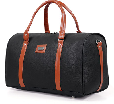 Future (Expandable) Black Textured Leatherette Stylish & Spacious Weekender Duffle Travel bag Unisex Duffel Without Wheels