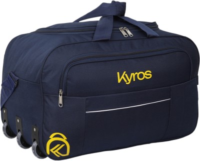 Kyros (Expandable) duffel bag with 3 wheels duffle bags duffle bags women bags men (Blue,70L) Duffel With Wheels (Strolley)