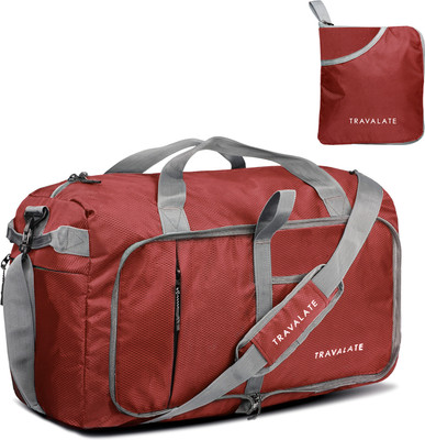 Travalate (Expandable) Foldable Travel Duffle Bag with Separate Shoe Compartment & Adjustable Strap Duffel Without Wheels