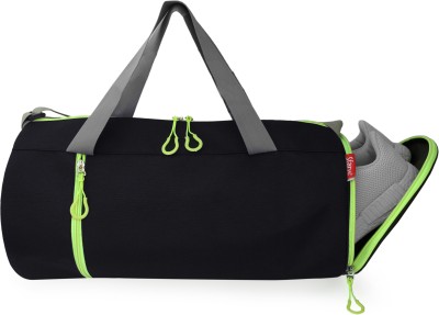 Sfane Men & Women Neon Black with Separate Shoe Compartment Sports Duffel Gym Duffel Bag
