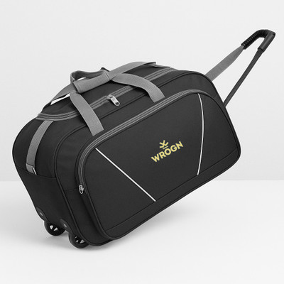 WROGN 55 L Strolley Duffel Bag – Premium 55L Unisex Laguauge Bag For Tour & Travel – Black – Regular Capacity For Rs. 434 @ 83 %