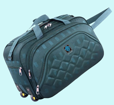 Poruvok (Expandable) EXPANDABLE DUFFEL BAG - MEN & WOMEN WITH ZIP CLOSURE DUFFEL BAG-GREEN Duffel With Wheels (Strolley)