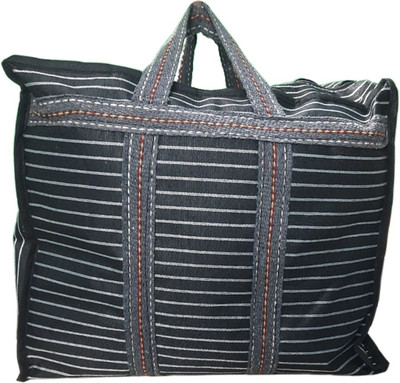 ST Mark (Expandable) DC Shopping Bag Black (Small) Grey patta (1 Pcs)_17 Duffel Without Wheels