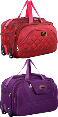 pryde (Expandable) @A1 & AM-PURPLE_@ Duffel With Wheels (Strolley)
