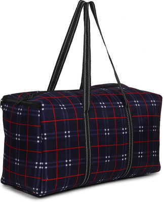 Turtulsgroup (Expandable) Dark Black Check Duffels Bag Man Woman & Girls Duffel Without Wheels