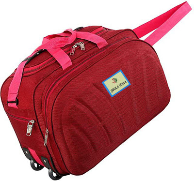 Jholawala (Expandable) 65 L Trolley Duffel Bag - Red - Regular Capacity Duffel With Wheels (Strolley)