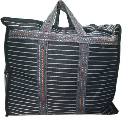 E SAP (Expandable) DC Shopping Bag Black (Small) Grey patta (1 Pcs)_10 Duffel Without Wheels