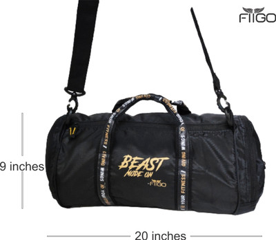 Fit Go (Expandable) 30 L Duffel Gym Bag with shoe compartment, mesh pocket, side & secret pockets Gym Duffel Bag