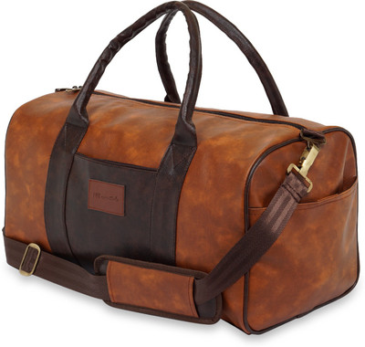 NFI essentials Leatherette Travel Duffle Bag Weekend Luggage Shoulder Bag Gym Duffel for Men Duffel Without Wheels