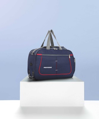 PROVOGUE (Expandable) 70L Strolley duffle bags Travel Luggage Duffel Large Capacity(Navy Red) Duffel With Wheels (Strolley)