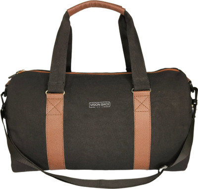 Vision Travel Duffle Bag, Ultra-Light Weight 0.6 kg, 23L Capacity (Black) Duffel Without Wheels