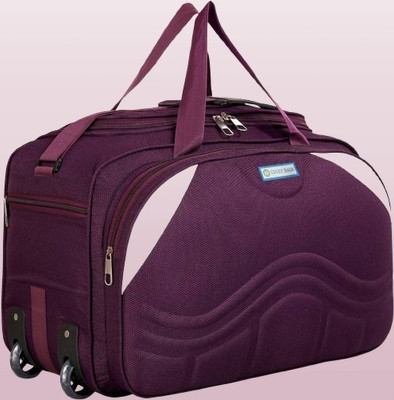 LUGZY 20 inch/50 cm (Expandable) trolly duffle bag high quality polyster light weight travel bag Duffel With Wheels (Strolley)